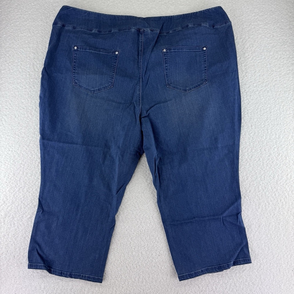 Belle by Kim Gravel Primabelle Straight Leg Cropped 32W Rinse Wash Blue - Picture 7 of 10
